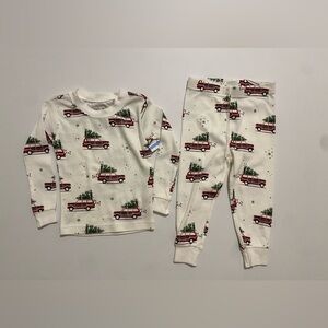 Petit Lem Holiday Pajama Set - Red Car Print 12M NWOT